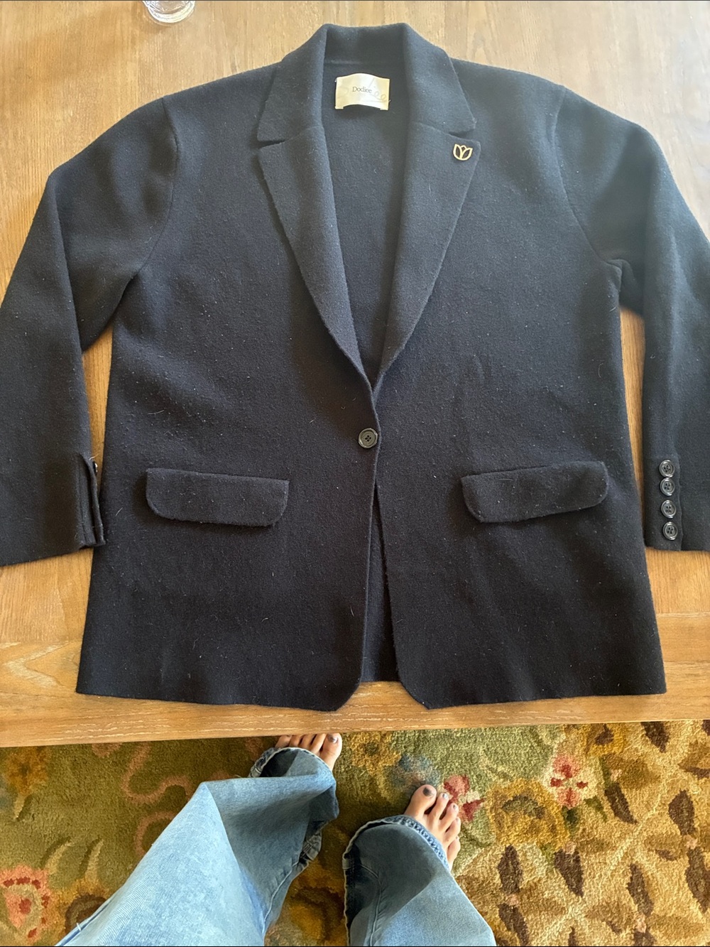 Dodiee Quinn cashmere sweater blazer medium